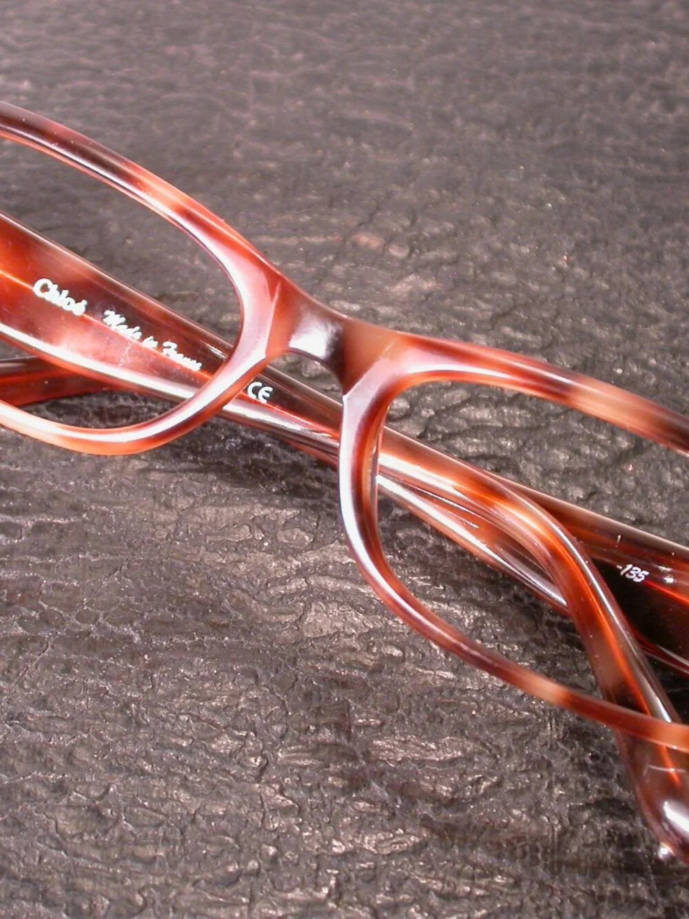 Authentic Chloe Blonde Tortoise Gold Round Eyeglasses Made in France
